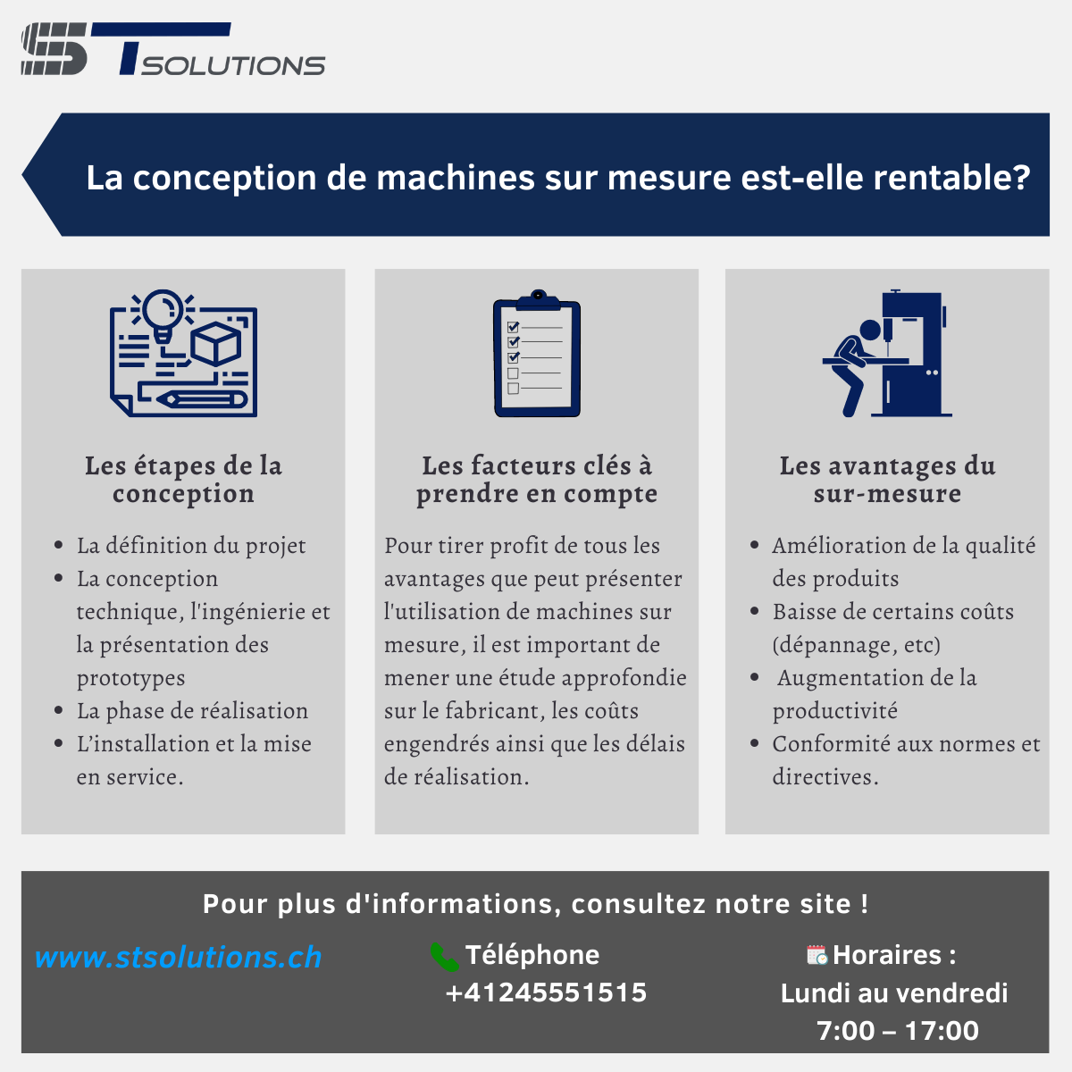 Infographie machines sur mesure